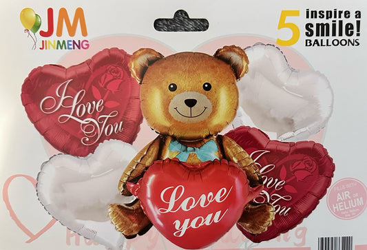 Teddy Love you Bouquet Balloons