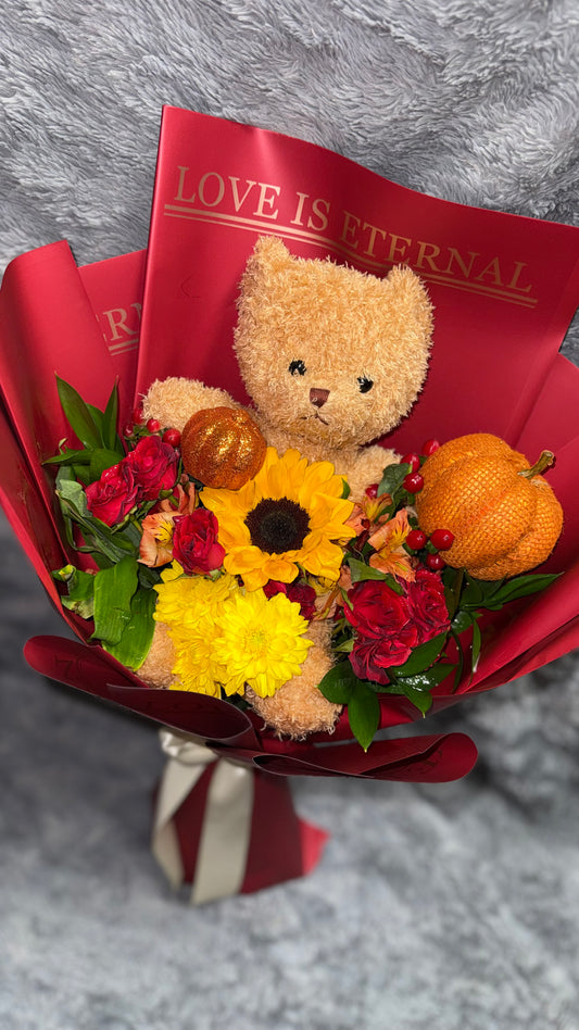 Autumn Teddy bouquet