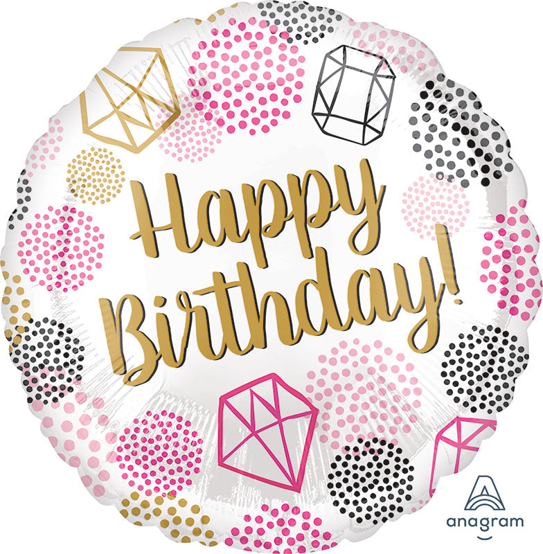 18'' Hapy Birthday Mylar Balloons
